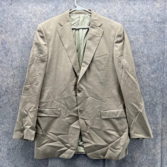 Ermenegildo Zegna Blazer Men 42 US/52 EU Long Khaki Sports Jacket Coat Wool Tan